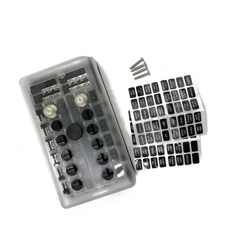 Waterproof DC Marine Truck Automotive Circuit Breaker Panel Block With Negative Bus Bar