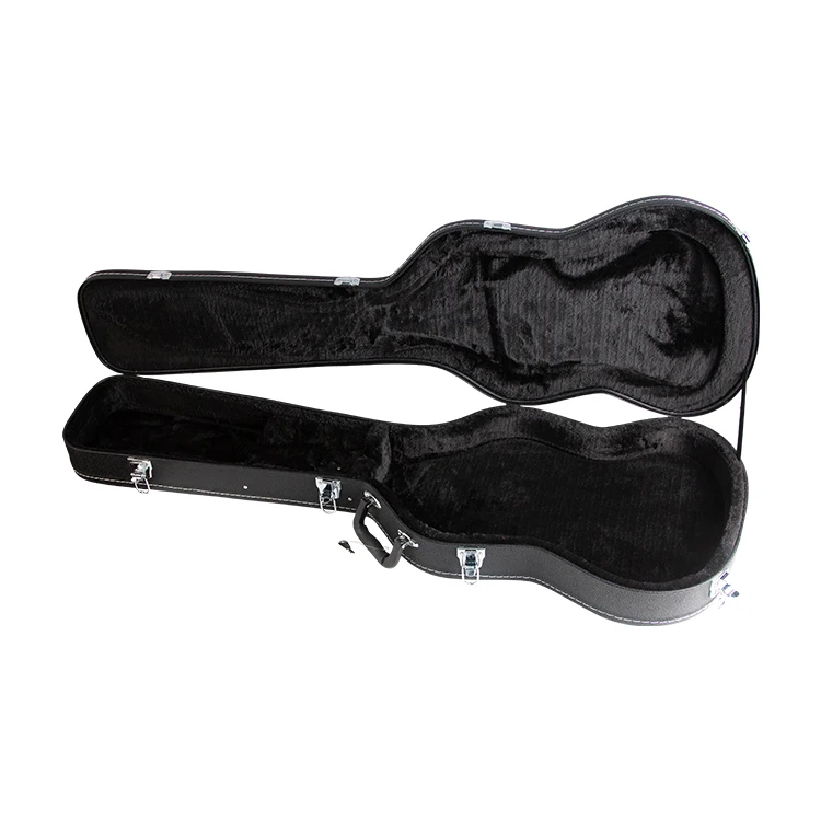 TN-YH-FD-1ST factory price wholesale black hard wood board Pu leather classic guitar case
