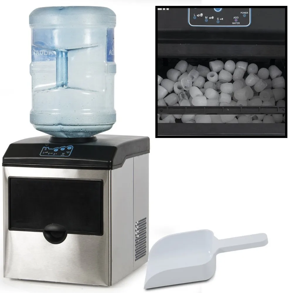 Hicon competitive price home counter top ice maker making machine with water dispenser CE, CB, EMC