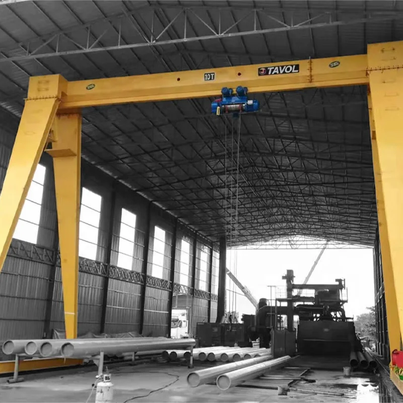 CE ISO 10 ton 25 ton materials handling TAVOL Brand Single Girder Gantry crane for factory
