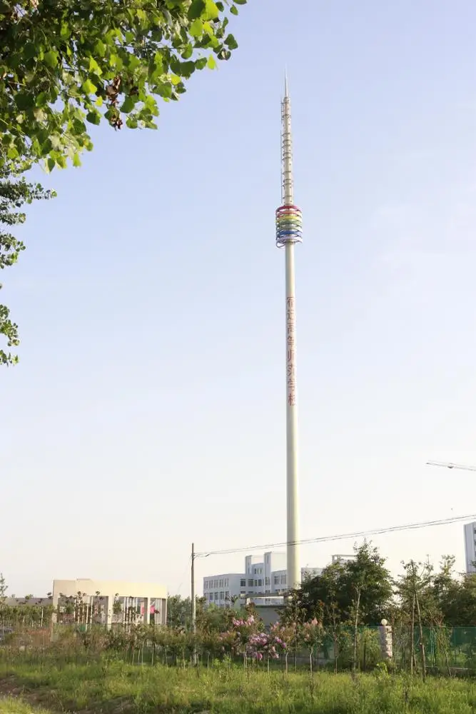 Telecommunication Greenfield Monopole Hot-dip galvanized Steel tower