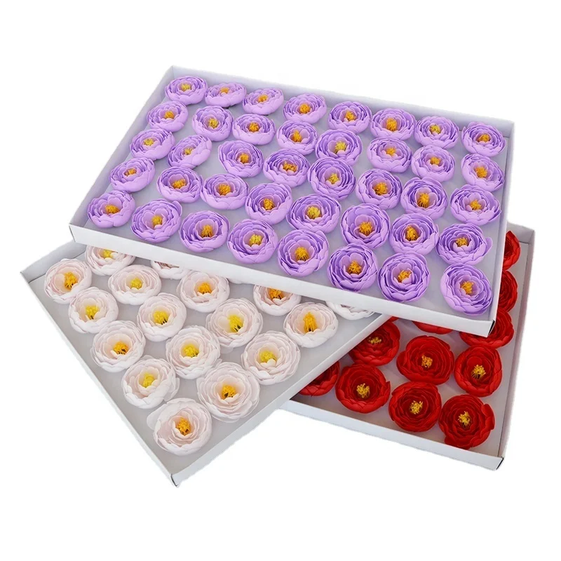 Wedding Party Home Decoration New Style Small Peony ArtificIal Soap Flower Heads Bouquets