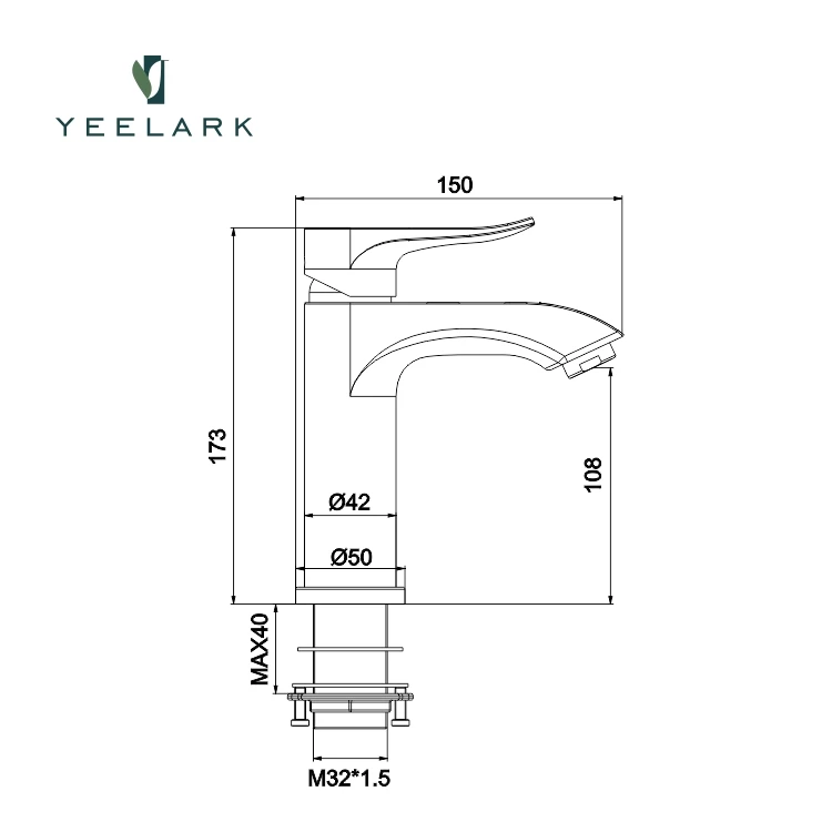 China Factory Popular Waterfall 304 Stainless Steel Brushed Chrome Basin Faucet Hot Cold Water Mixer Taps Bathroom Faucet