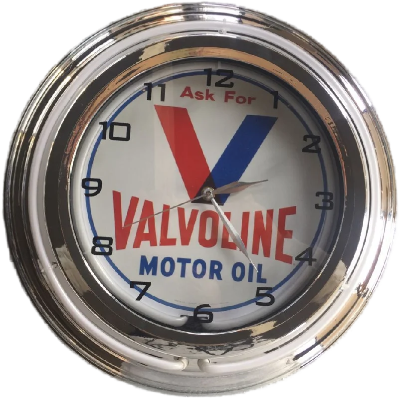 fashion chromed wholesale china factory price customized double rings 17inch neon light wall clock for advertising promotion