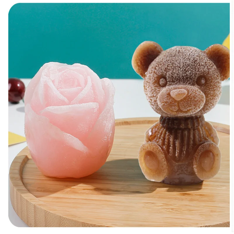 Home silica gel products: customized silica gel ice, honeycomb silica gel tray, cute animal ice tray