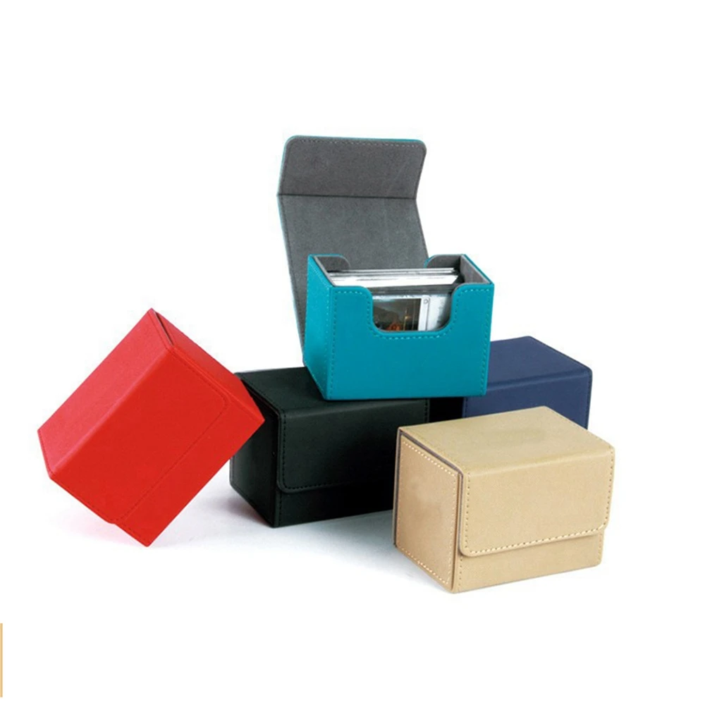 100+ PU Leather Tcg With Top Loading Custom Game Card Deck Box For Yugioh MTG Cards