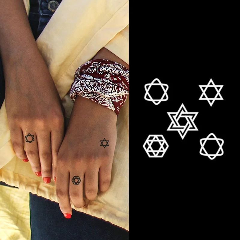 Небольшой палец ручной Дизайн Временная татуировка наклейка настроить сердце 15 дней сок чернила татуировки для мужчин водонепроницаемый стикер