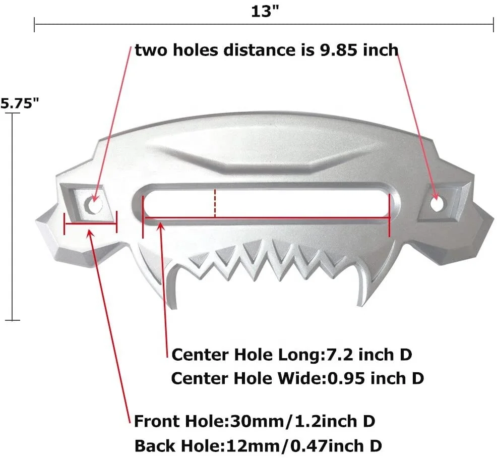 Универсальный передний бампер в виде зверя J071 алюминиевый 4x4 Hawse Fairlead синтетическая Лебедка для внедорожника Wrangler Rubicon Sahara Sport JK JKU Car A