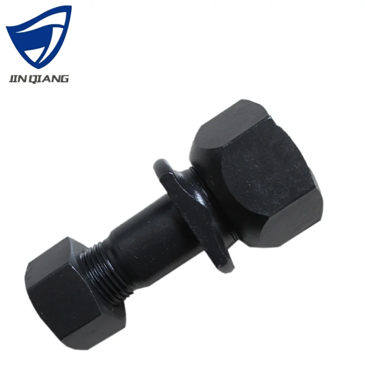 China Produced Wholesale High Strength Black Phosphate Grade 10.9/12.9 Rear Wheel Hub Bolts And Tire Nuts For Hino 15T
