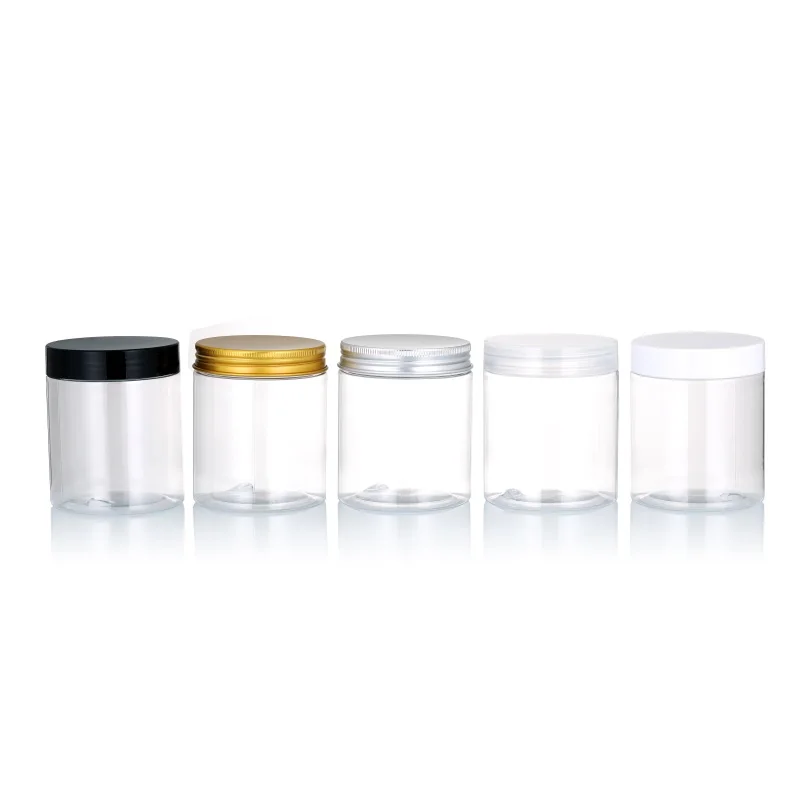 30ml 50ml 80ml 100ml 120ml 150ml 250ml 300ml Food Packaging Empty Cookies Storage PET Plastic Body Scrub Cream Cosmetic Jar