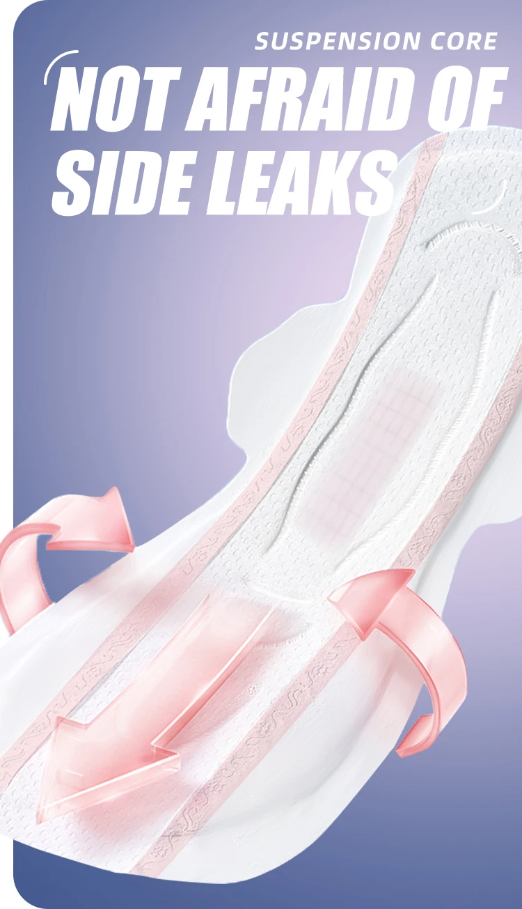 DH Manufacture Wholesale Cotton Menstrual Pads disposable Women Ultra Thin Sanitary Napkin