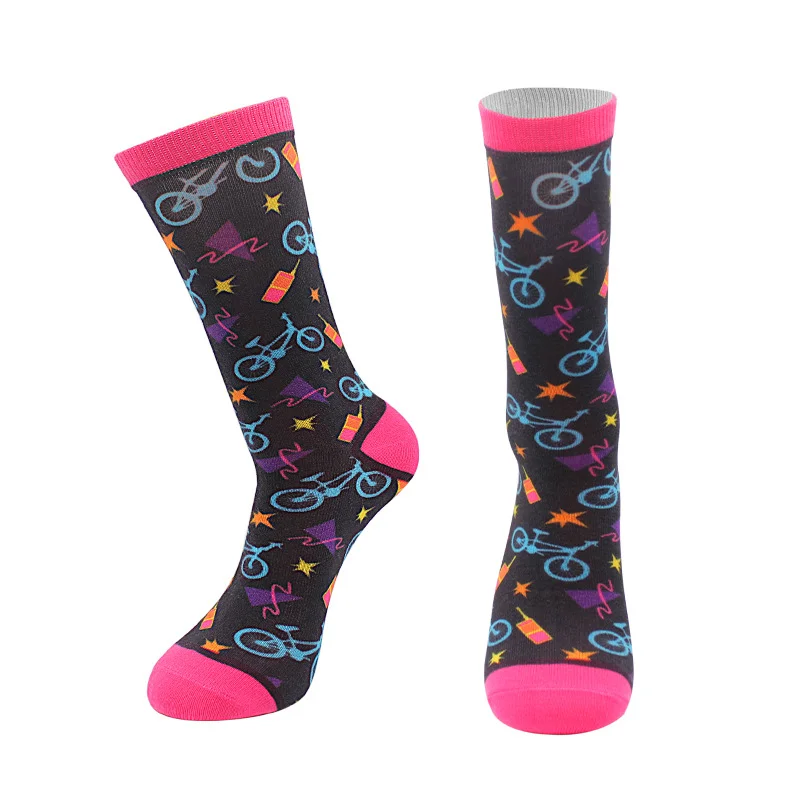 Wholesale breathable comfortable Crew Happy Funny Crazied Colorful Socks For Men Women