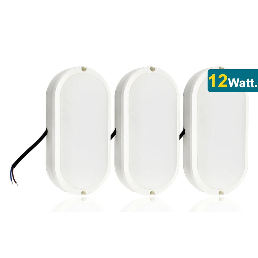 Frame housing cover with OEM brand packing IP65 Waterproof ceiling light 12w 15w circle oval Moisture-proof led lamp