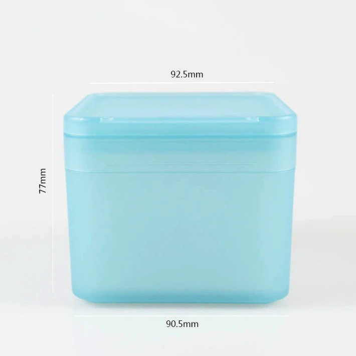 Macaron Color Cosmetic Dispenser Bottle Refillable Square Jar Replaceable Inserts Lid Made PET PP Material Tweezers Included