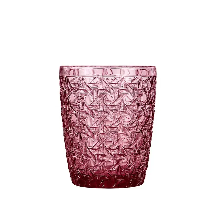 Wholesale Cheap Price Wedding Vintage Champagne Blue Water Wine Cups Colored Glassware Pink Goblets