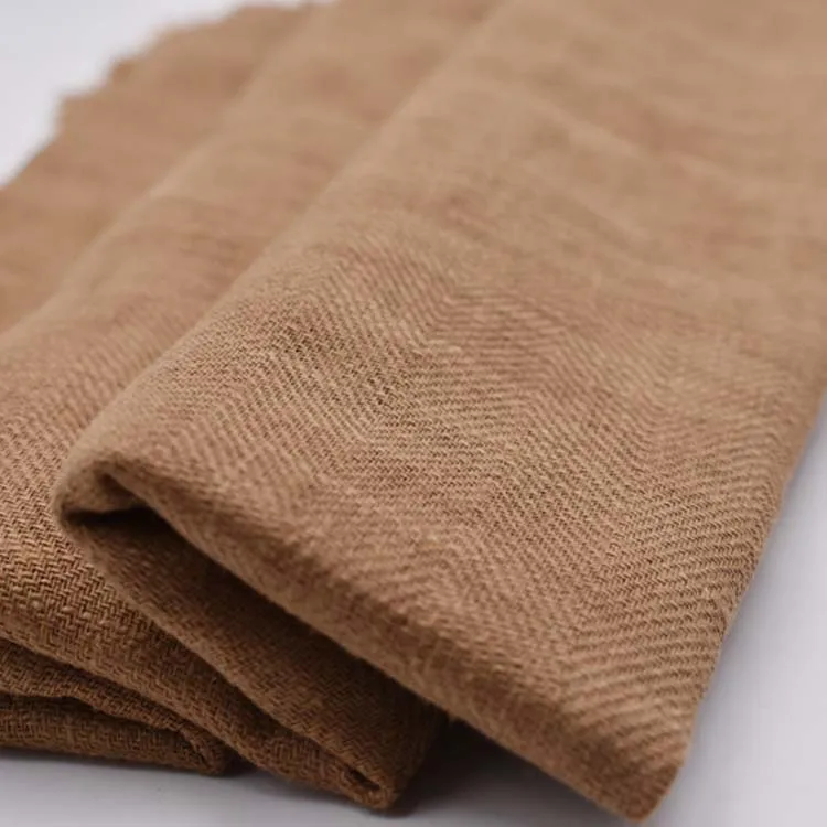 Manufacturers  wholesale heavyweight home textile spring autumn women men coat fabrics pure blend cotton linen fabric for cloth