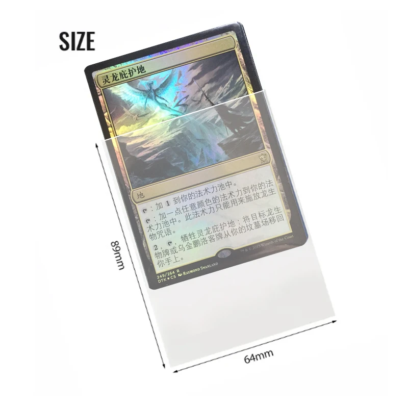 2024 New Standard Holographic Graded Card Sleeves Perfect Fit Card Sleeves Game Hologram Card Sleeves For Dragon Shield