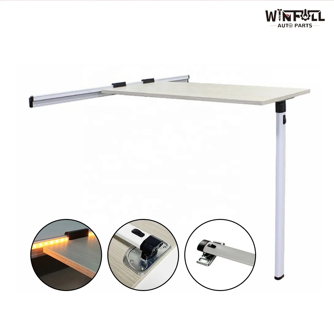 RV Modification Accessories Folding Table Legs Dining Hidden Bracket Removable Activity with Aluminum