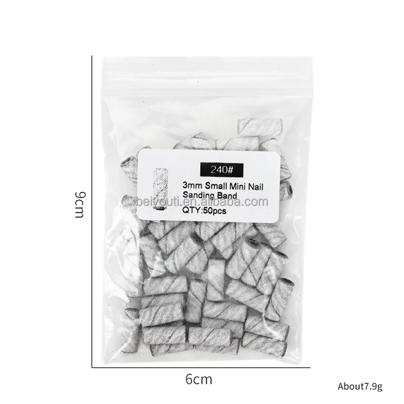 Hot Sell mini nail drill bit small barrel carbide Bagged Sand Ring manicure sand ring Polishing and nail removal tools