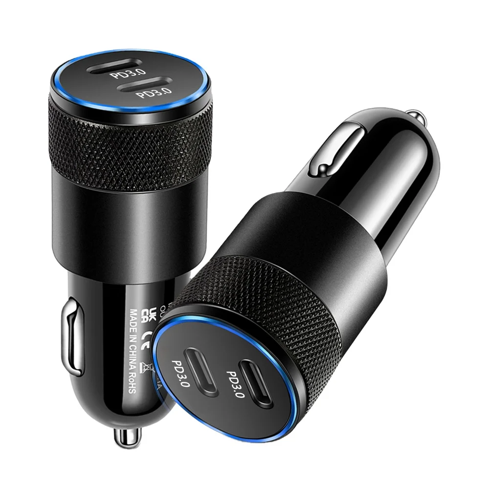 USB-C+ C 5A 40W PD Type C Car Charger  USB Car Fast Charger For Mobile Phone Fast charging car charger