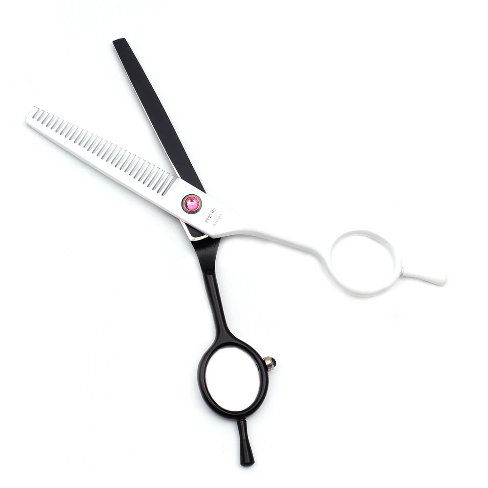 Hairdressing Scissors 5.5' JP Stainless Cutting Scissors Thinning Shears Hairdressing Scissors Finger Rest White A1012