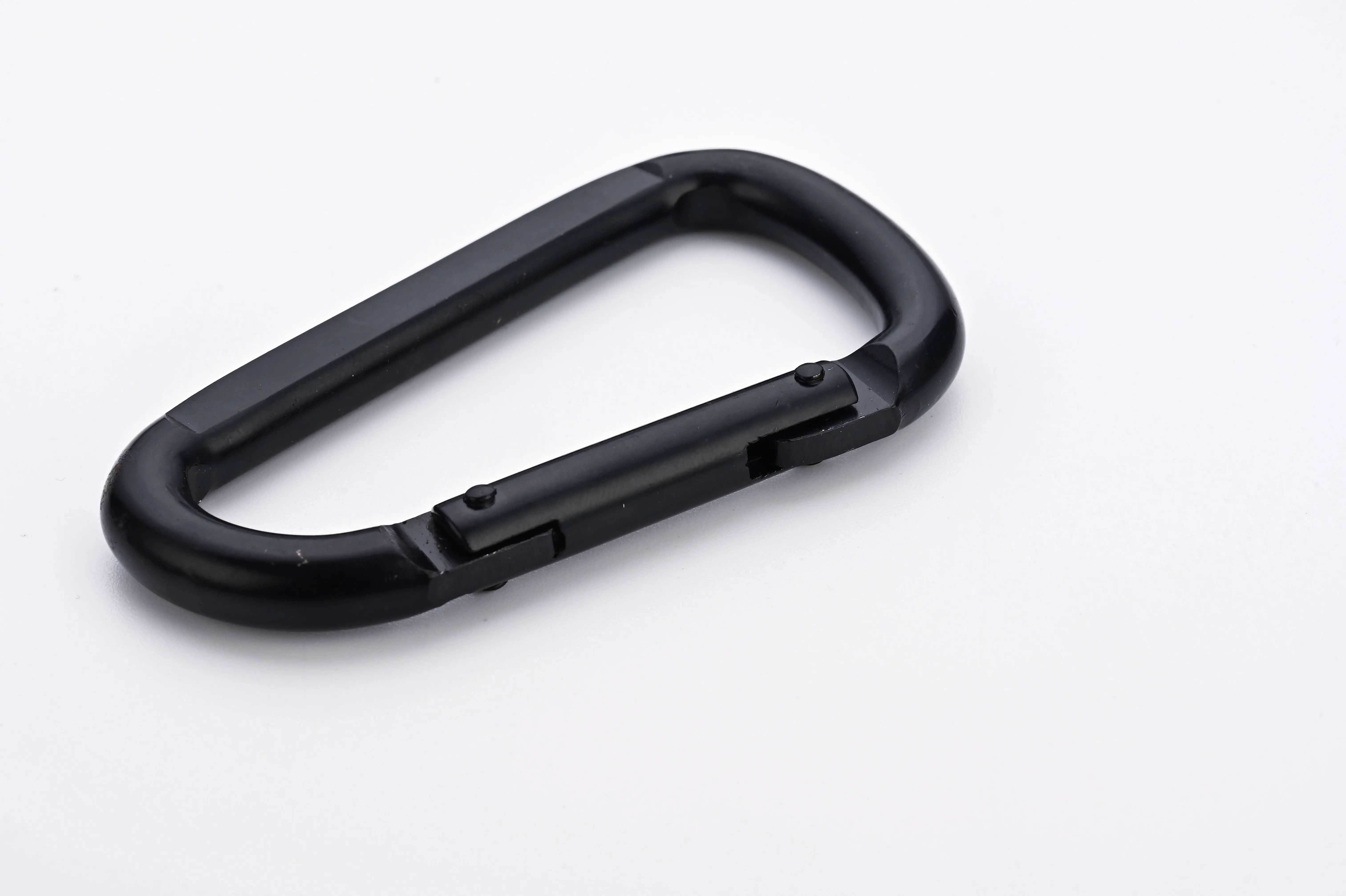 6KN M8 D-shaped flattened mountaineering buckle iron D-shaped electrophoretic black hammock hook yoga swing rope strap hook