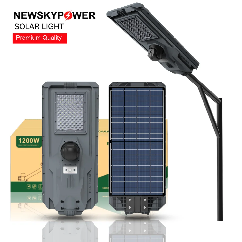 Solar CCTV Street Light MJ-SSTH800C 4G SIM Card WIFI Optional Integrated Solar Street Light With CCTV Camera