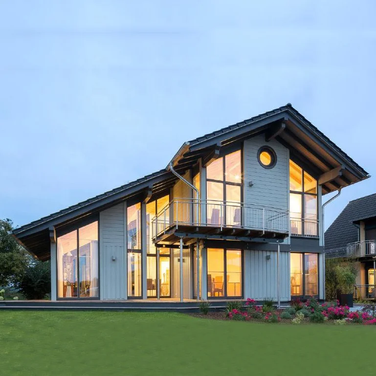 Modern Design Low Cost Small Residential Villa Homes Real Estate 4 Bedrooms Prefab Civilian Houses Luxury German Style