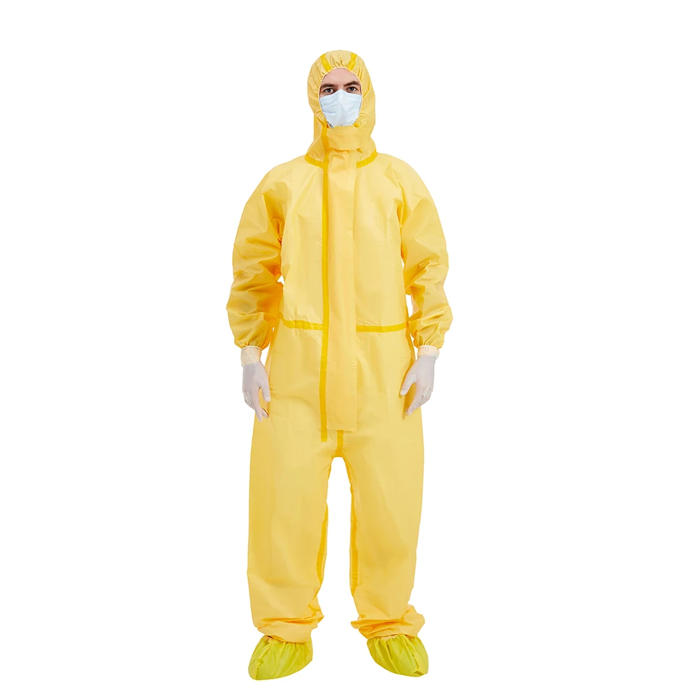 Chemical Hazmat coverall medical suppliers pp disposable chemical resistance safety work coverall suit hazmat Medical clothes