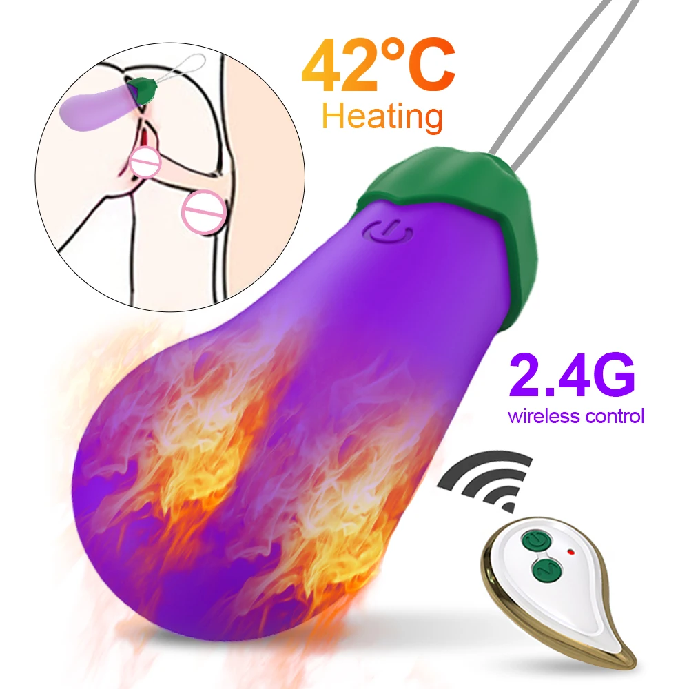 Eggplant Vibrating Egg Vegetable Bullet Vibrator Clit Stimulator Vagina Remote Control Vibrator For Women