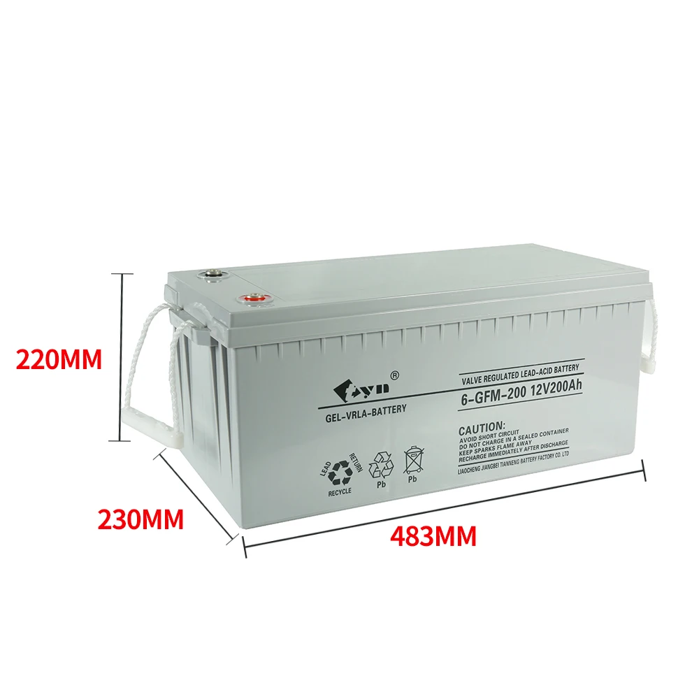 good quality Lead Acid Batteries 12V200Ah Solar Home Energy Storage solar battery