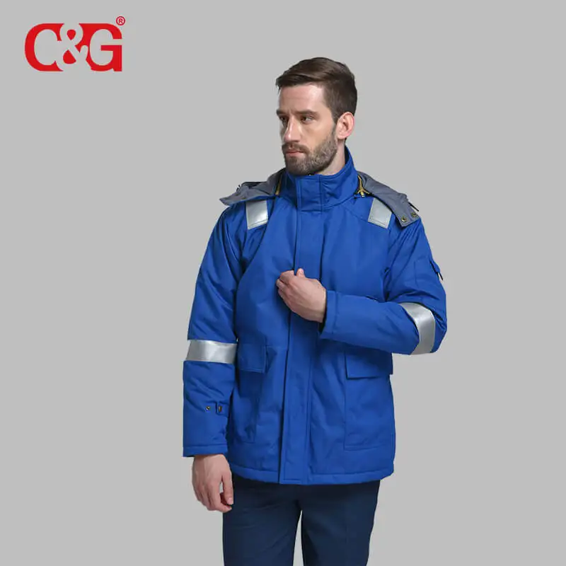 Winter Workwear Jacket Safety Coats Nomex/FR Cotton Fabric