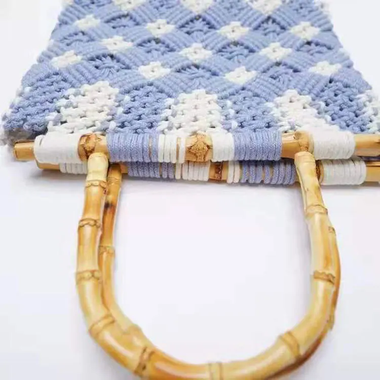 Summer Straw Braided Beach Square Bag Woven straw and rattan handbag