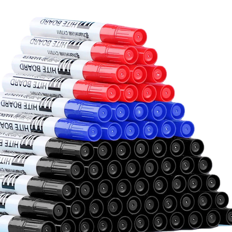 Whiteboard pen can be erased non-toxic black large-capacity red, blue and black water-based marker easy to eraser