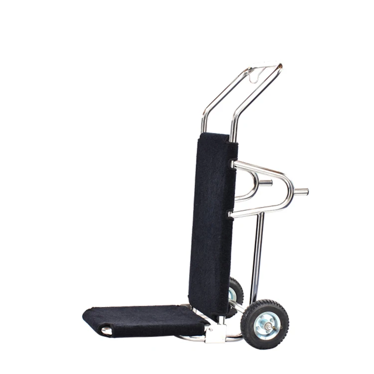 Luxury Stainless Hotel Golden Crown Trolley Luggage Cart