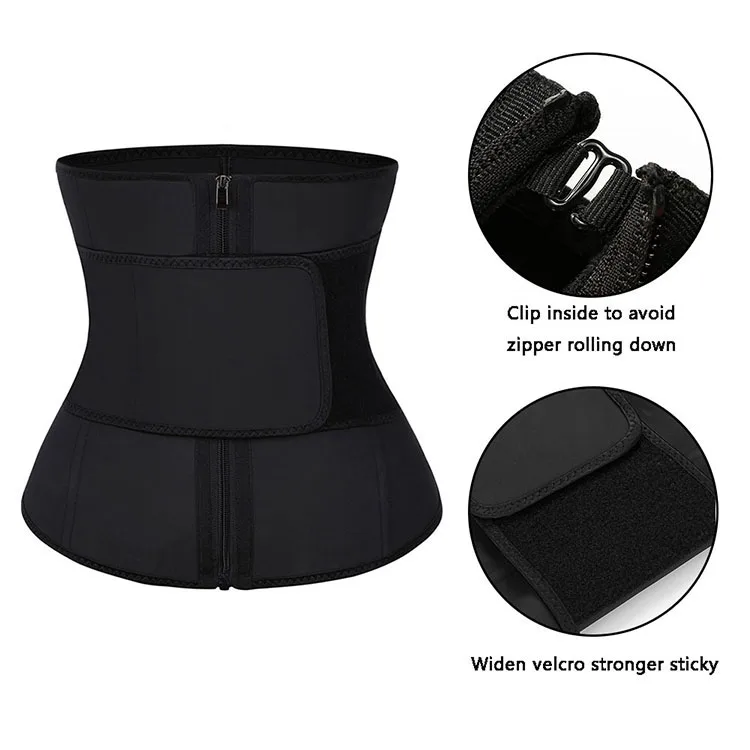 
Factory Price Zipper Design Tummy Slimming Girdle Body Shaper slim Waist Cincher Trainer 