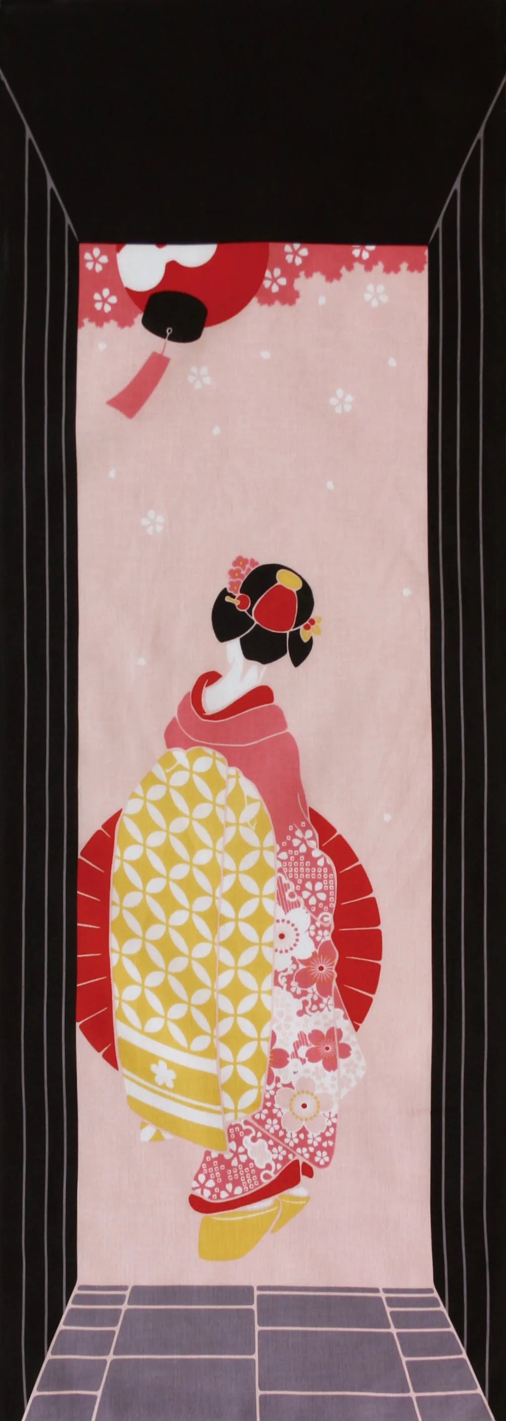 Yuzen окрашенное в киоте милое кухонное полотенце для ежедневного использования как гобелен