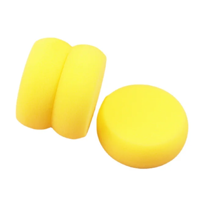 7.5*2.3cm yellow round sponge for kids art painting DIY cleaning tools
