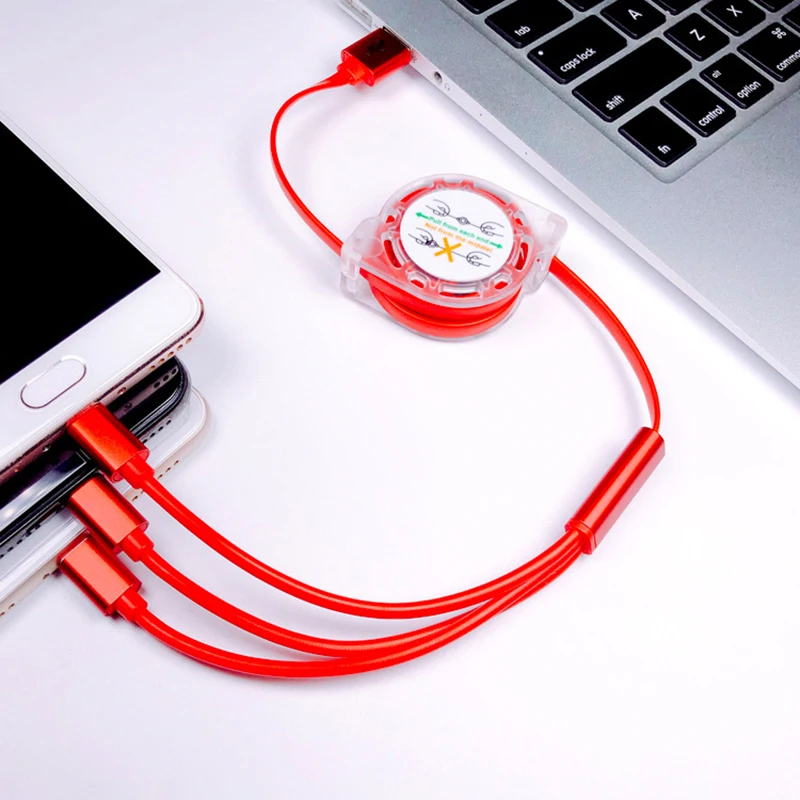 3 в 1 Usb-кабель портативный мобильный телефон TPE для