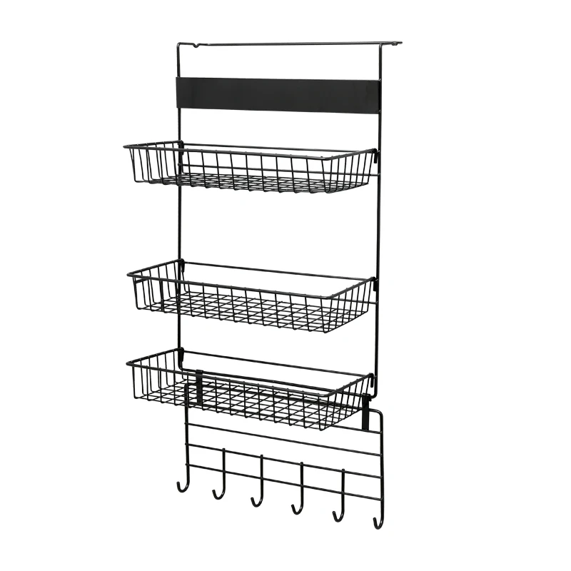 DSH Special design hot selling iron wire refrigerator hanging baskets storage basket behind the door