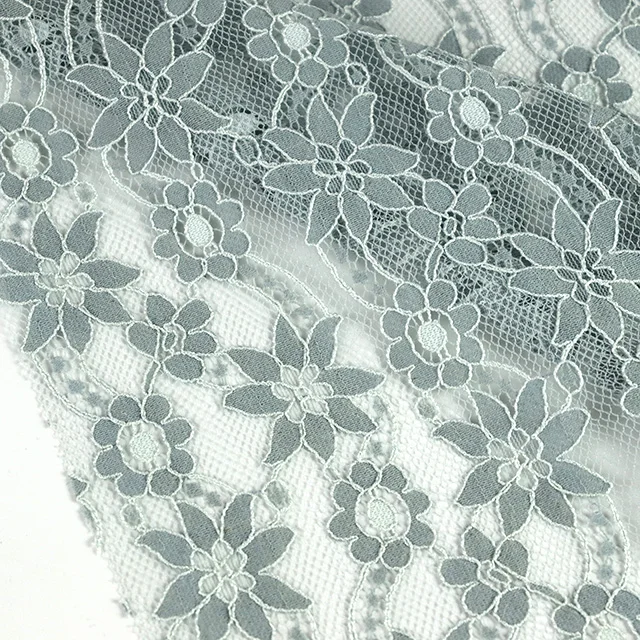 2023 New Design Custom Color Wedding Lace Fabric Lightweight Cotton Nylon 3d Flower Lace Fabric For Women