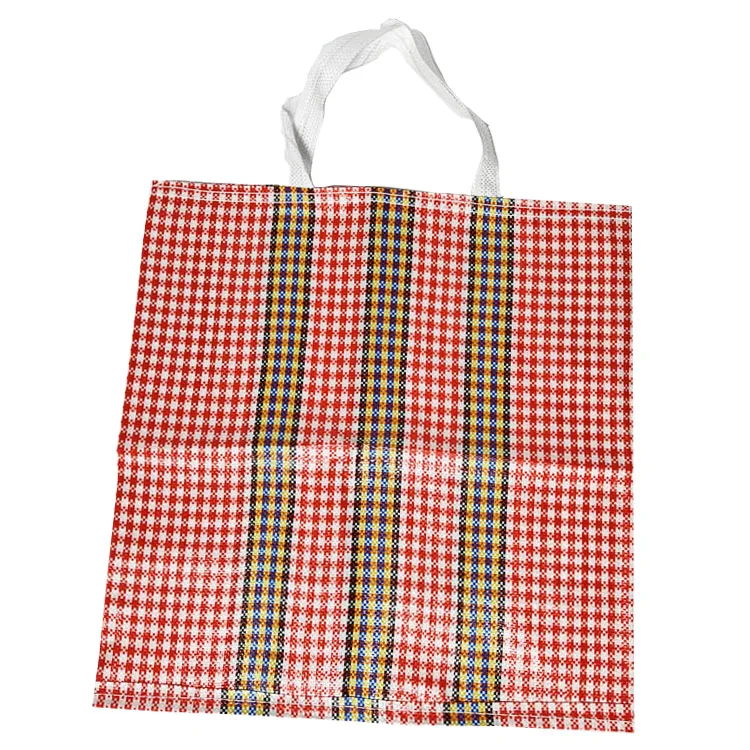 Quality Printing Customized Colorful Stripes Pp Woven Shopping Bags Export To Peru