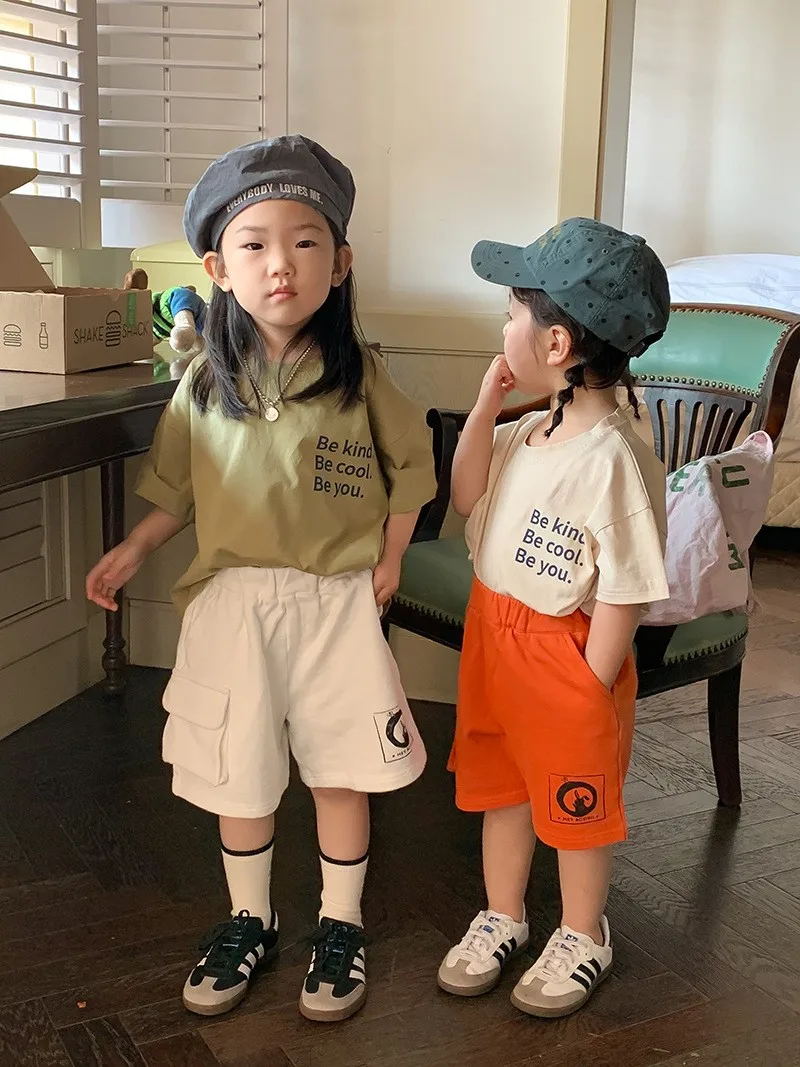 Kids Toddler Tape folder Basic short Sleeve T shirts Boys Girls Plain  summer   For Aged 2-7Y  Oversized toddler boy t shirts