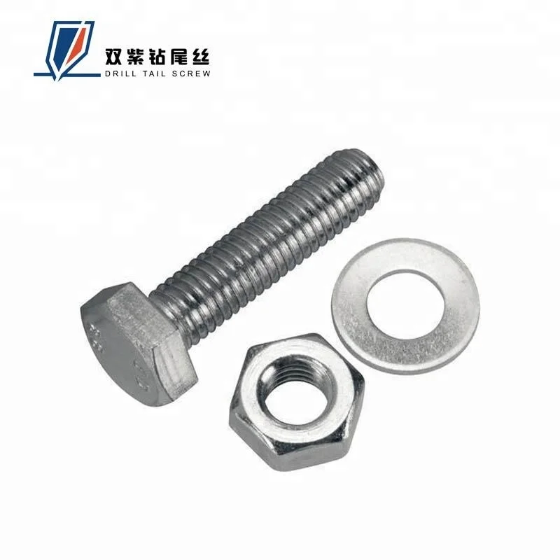 Carbon steel stainless steel outer hexagon bolts Natural color electroplating black 8.8 high strength bolts