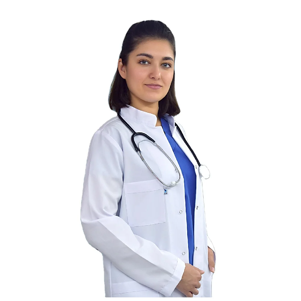 Apron Hospital Uniforms Judge Collar White Surgical Gown Nurse Doctor Apron Comfy Breathable Alpaca Fabric White Lab Coat