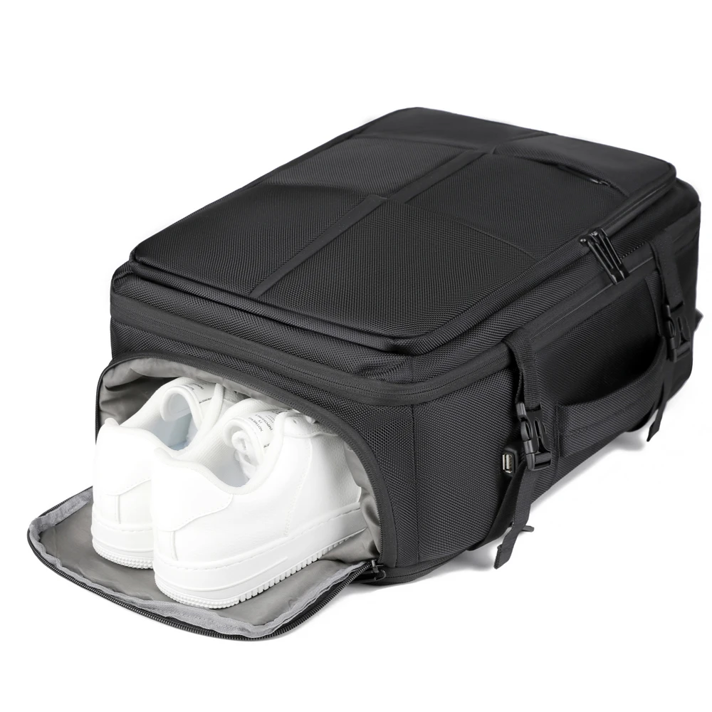 Custom Logo Oxford Cloth Waterproof Business Travel Computer Bag Laptop Backpack With Shoes Compartment