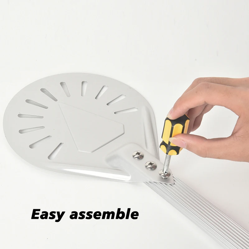 7/ 8/ 9 дюймовая лопатка для пиццы алюминиевая Лопата короткий инструмент силиконовая ручка твердое покрытие