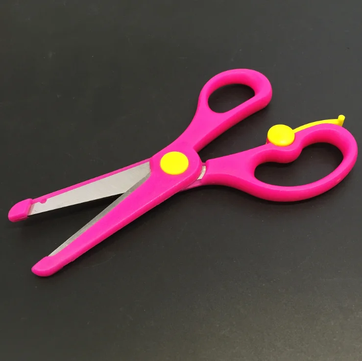 Art Craft Preschool Kids Training Stainless Steel Scissors Children Safety