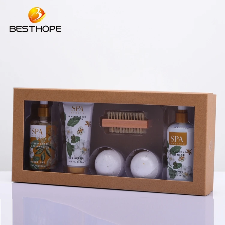 OEM ODM high quality fragrant body lotion wooden box bath spa gift set
