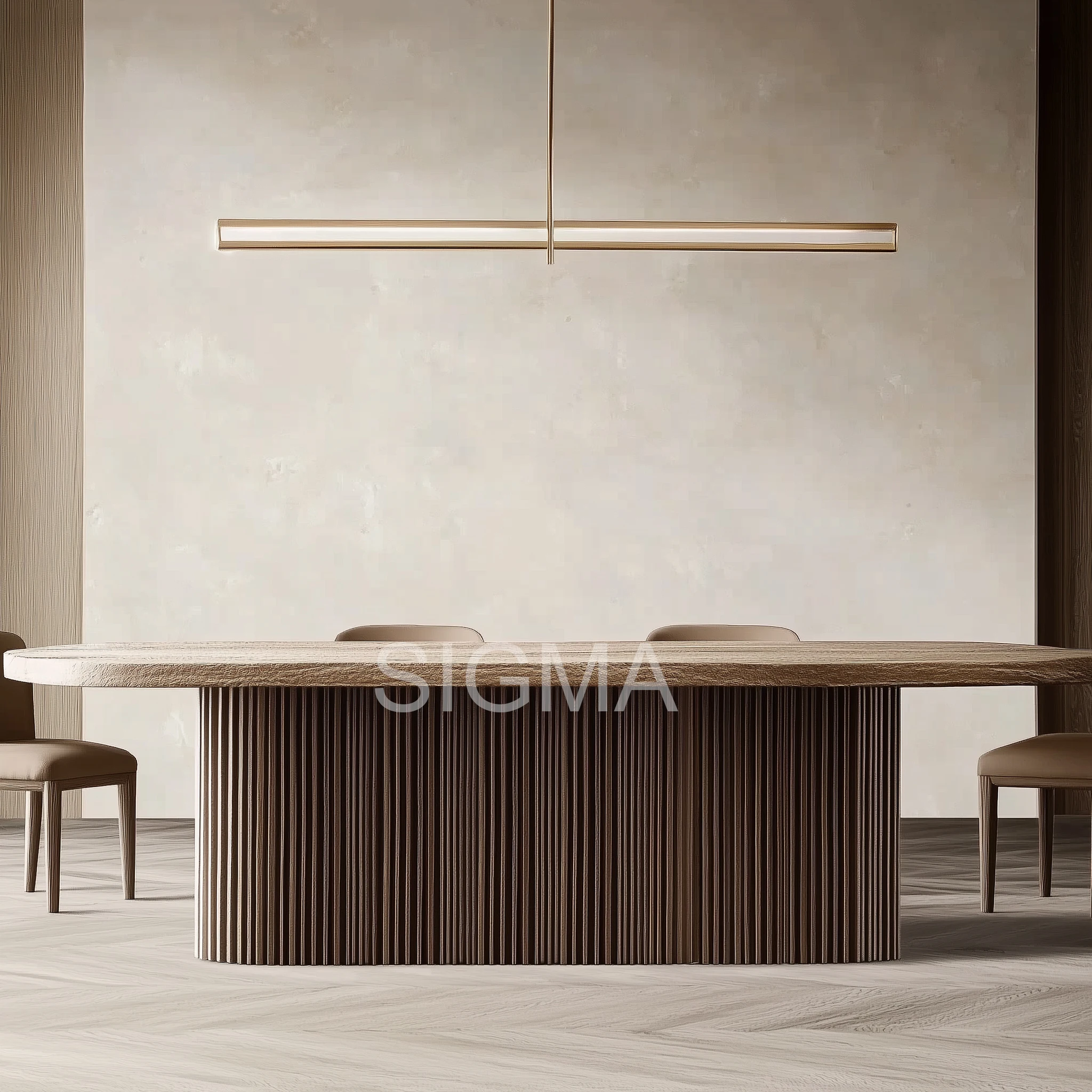 High Quality Natural Marble Dining Table Set Luxury Oak Wooden Table Unique Dining Table